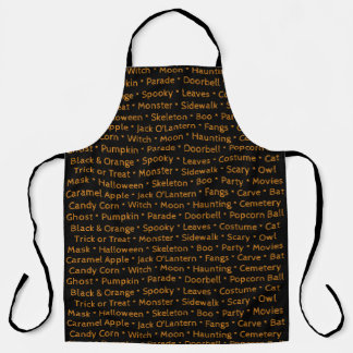 Delantal Palabras de Halloween Apron