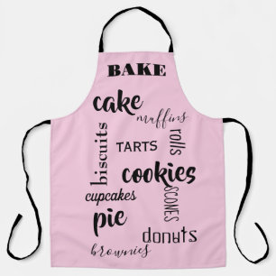 Delantal Palabras de hormigón rosa Cocina Apron