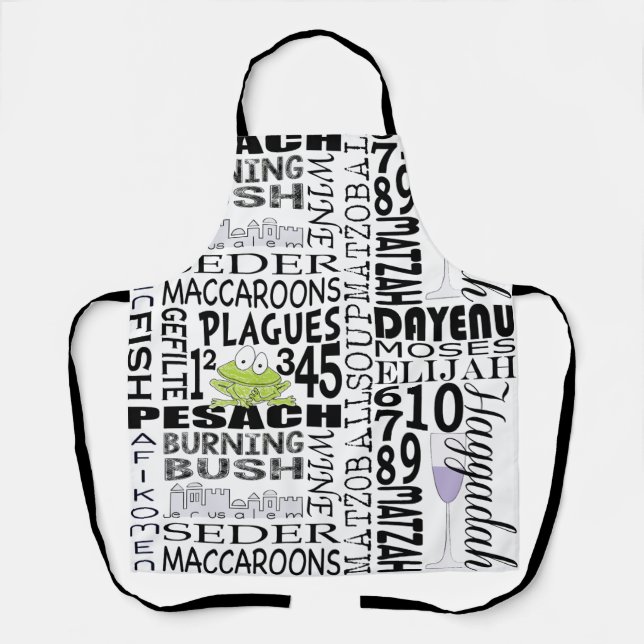 Delantal Palabras de Pascua Matzah Apron (Anverso)