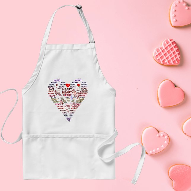 Delantal Palabras del corazón (Words of Heart Adult Apron)