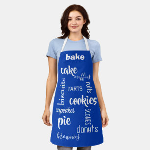 Delantal Palabras en blanco: Apron de la cocina azul oscura