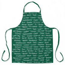Palabras escolares Apron