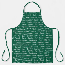 Delantal Palabras escolares Apron