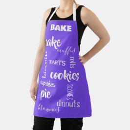 Delantal Palabras moradas de cocción Apron
