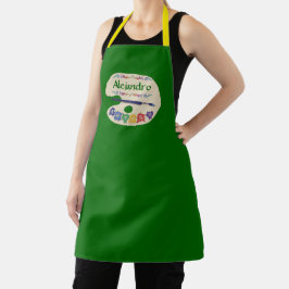 Delantal Paleta de artistas pinta ahumado Apron