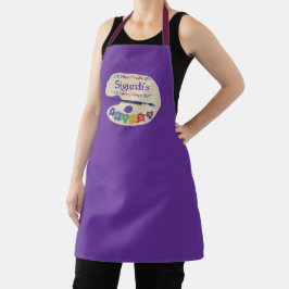 Delantal Paleta de artistas pinta ahumado Apron