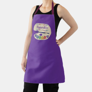 Delantal Paleta de artistas pinta ahumado Apron