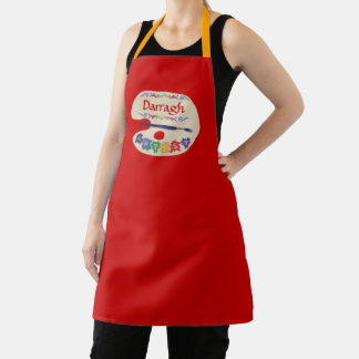 Delantal Paleta de artistas pinta ahumado Apron