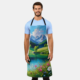 Delantal Paleta Pastoral - Lago Rural