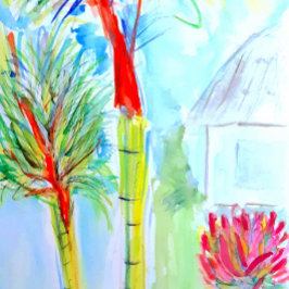 Delantal Palm Apron Tropical por Areiella & Lily Designs