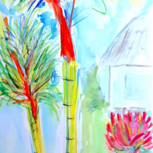 Delantal Palm Apron Tropical por Areiella & Lily Designs