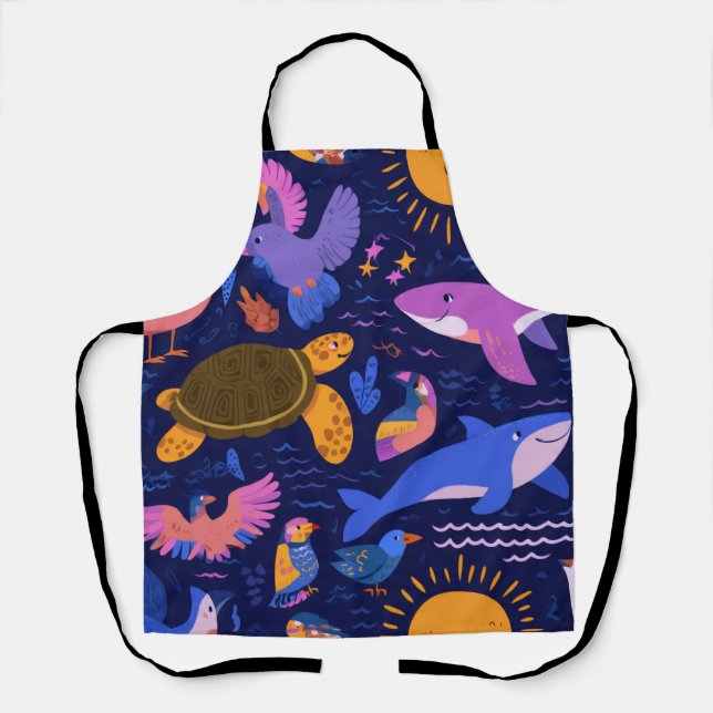 Delantal Palm Paradise All-Over Print Apron Gift (Anverso)