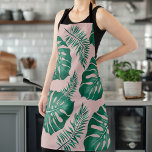 Delantal Palm rosa y verde tropical deja un patrón sin mar<br><div class="desc">El trópico de hojas de palmera rosadas y verdes sin mar es un diseño vibrante y animado con un surtido de hojas de palmera rosas y verdes dispuestas en forma repetitiva. El patrón tiene una distribución perfecta, lo que significa que los bordes del diseño se mezclan perfectamente para crear un...</div>