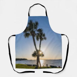 Delantal Palm Tree Scissors Silhouette Apron