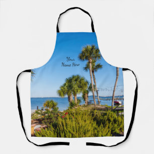 Delantal Palm Trees Bayside Morning Apron
