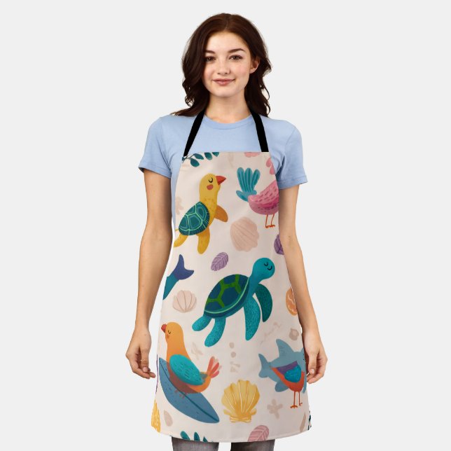 Delantal Palm Vibes All-Over Print Apron Gift (Gastado)
