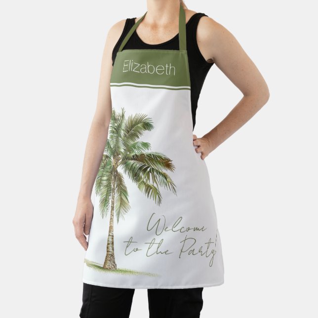 Delantal Palmera Costera Personalizada (in situ)