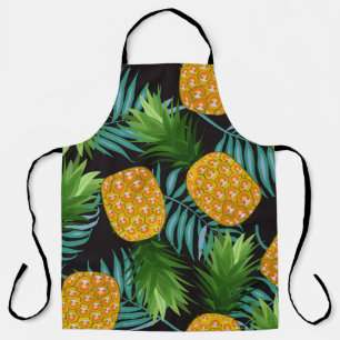 Delantal Palmeras de piña Tapiz negro