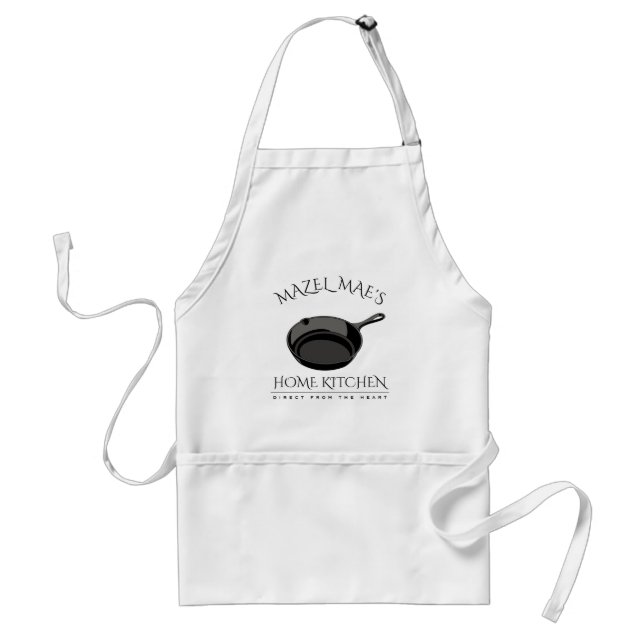 Delantal Pan de hierro fundido de cocina casera personaliza (Frente)