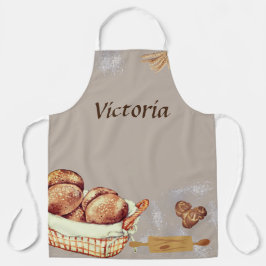 Delantal Pan Making Large Over Print Apron