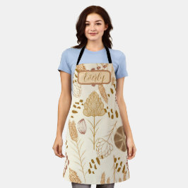 Delantal Pan: Pan y cebada artesanales, Beige