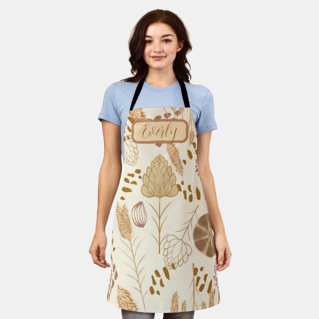 Delantal Pan: Pan y cebada artesanales, Beige (Gastado)