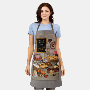 Delantal Panadería Apron con tu nombre en la pizarra