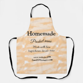 Delantal Panadería casera hecha con sitio web de texto para