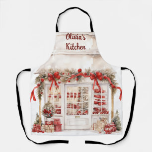 Delantal Panadería de Cinta Roja