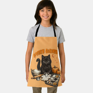 Delantal Panadería de Gatos Negros Espeluznantes Galletas d