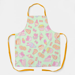 Delantal Panadería dulce y bebidas verdes