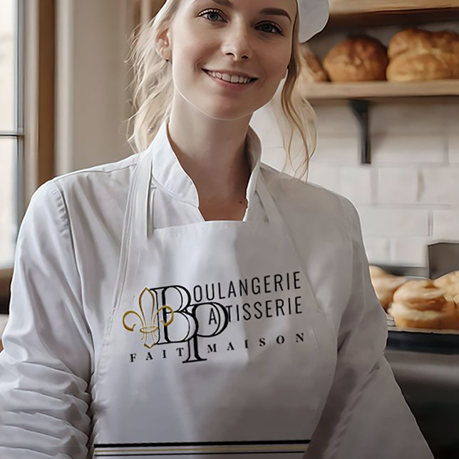 Delantal Panadería Francesa Boulangerie Fleur de Lis Pastry (Subido por el creador)