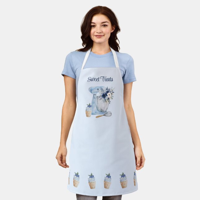 Delantal Panadería Mezcladora Azul (Gastado)