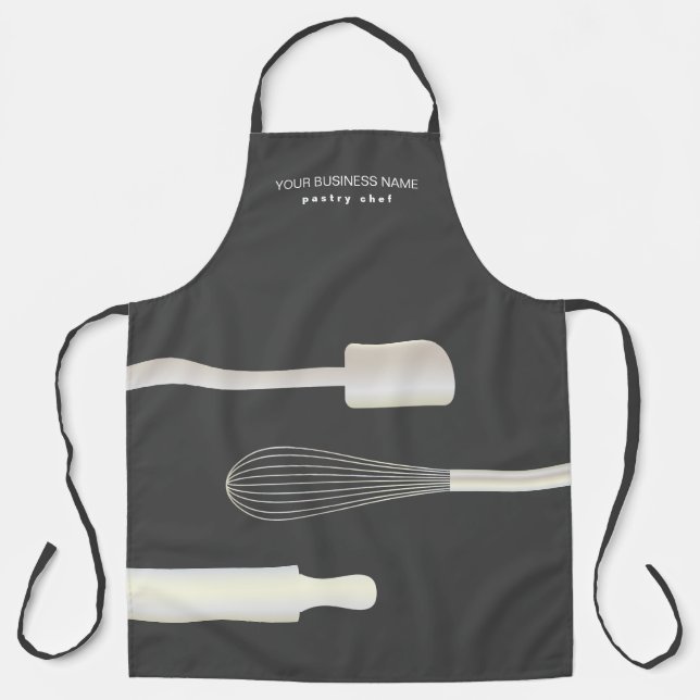 Delantal Panadería Moderna Chic Negocio de Repostería Chef  (Anverso)
