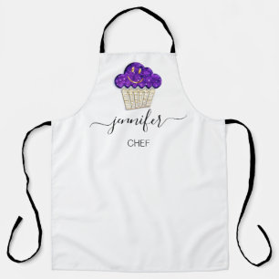 Delantal Panadería Muffins Takes Smile Gold Purple