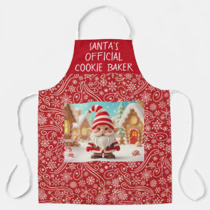 Delantal Panadero oficial de galletas de Santa