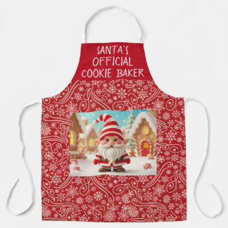 Delantal Panadero oficial de galletas de Santa