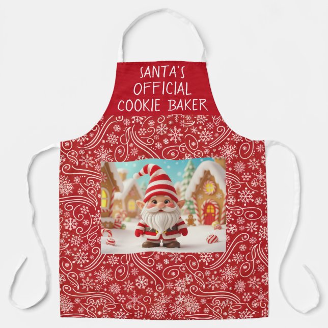 Delantal Panadero oficial de galletas de Santa (Anverso)
