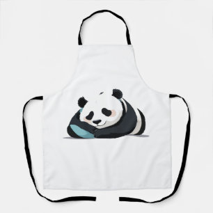 Delantal Panda Adorable Cálida Relajación De Los Animales C