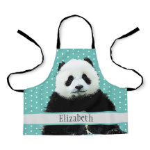 Panda Adorable Oso Nombre Verde azulado Niños Apro