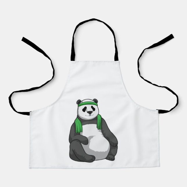 Delantal Panda at Fitness with Towel (Anverso)