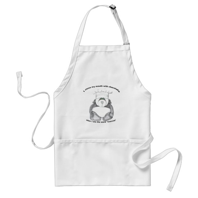 Delantal Panda Bear Chef Chocolate (Frente)