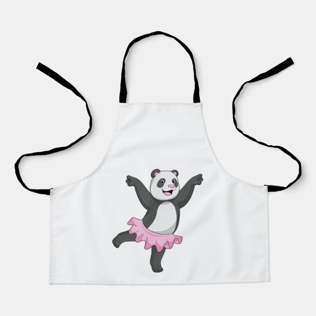 Delantal Panda como Ballerina en el ballet (Anverso)