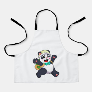 Delantal Panda como estudiante