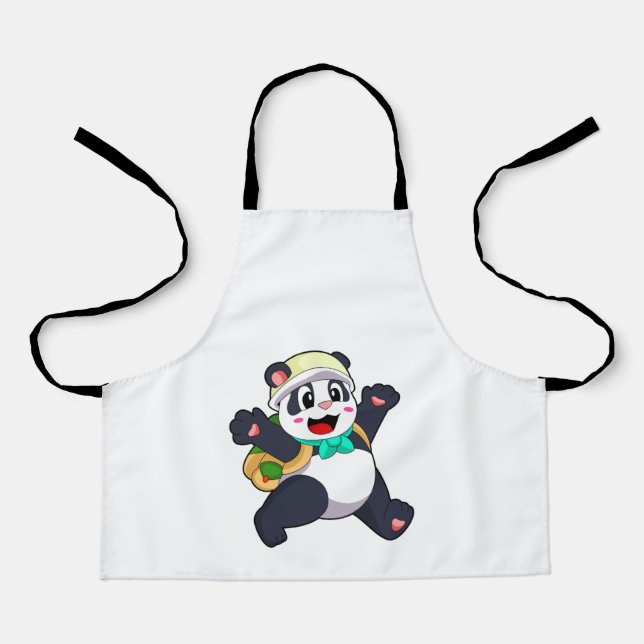 Delantal Panda como estudiante (Anverso)