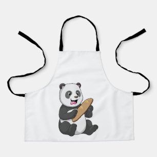 Delantal Panda como panadero con pan