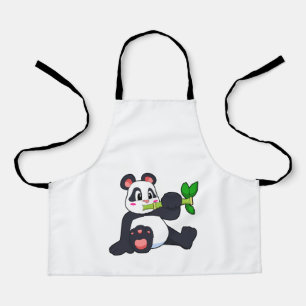 Delantal Panda con bambú