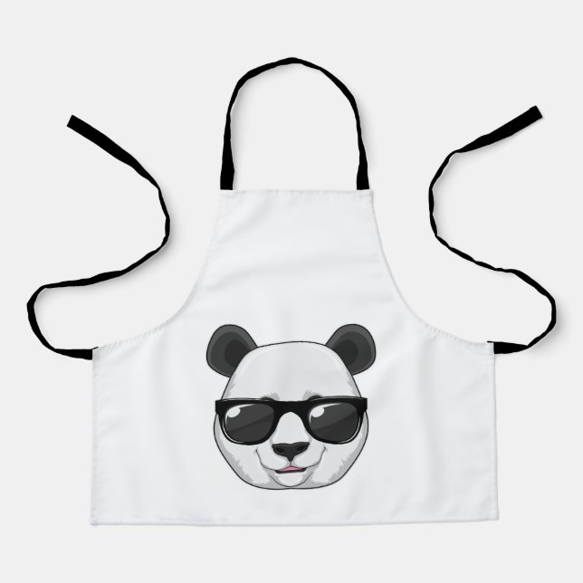 Delantal Panda con gafas de sol (Anverso)