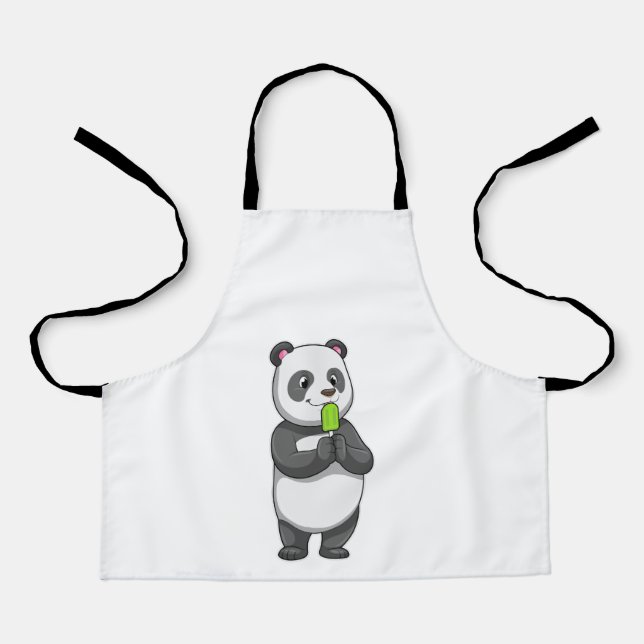 Delantal Panda con Popsicle (Anverso)