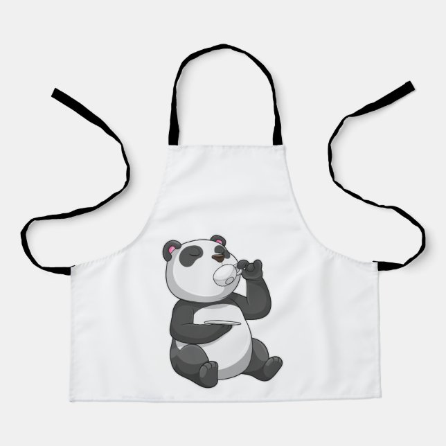Delantal Panda con Tea Cup (Anverso)